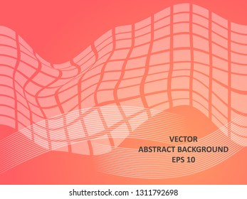 Abstract Background with wave square and gradient color-vector