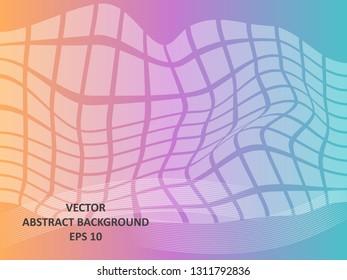 Abstract Background with wave square and gradient color-vector