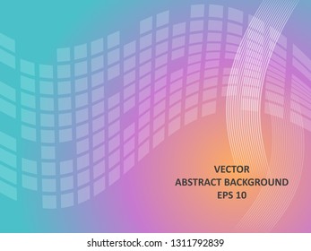 Abstract Background with wave square and gradient color-vector