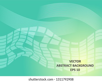 Abstract Background with wave square and gradient color-vector