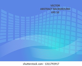 Abstract Background with wave square and gradient color-vector