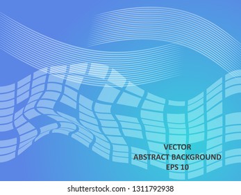 Abstract Background with wave square and gradient color-vector