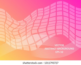 Abstract Background with wave square and gradient color-vector