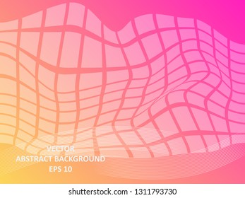Abstract Background with wave square and gradient color-vector
