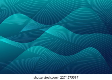 Abstract background with wave texture and flowing stripes ornaments. Abstract waves texture with lines ornaments overlay.