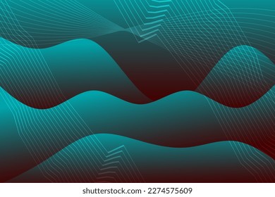 Abstract background with wave texture and flowing stripes ornaments. Abstract waves texture with lines ornaments overlay.