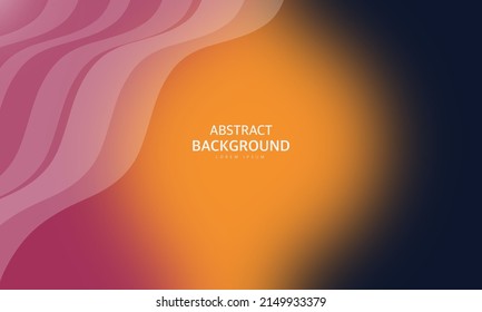 Abstract background wave vector illustration and straight line vector with color gradation
