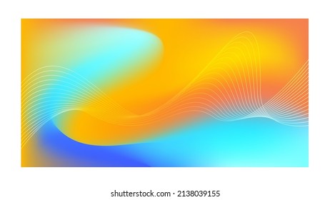 Abstract background. wave vibrant color. Trendy abstract cover. Futuristic design poster. Fluid flow. Colorful gradient. Vector.