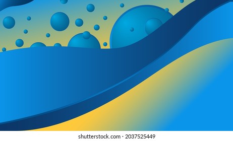abstract background, wave wallpaper and round elements. simple and easy to use