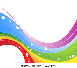  Abstract background with waved multicolored elements 