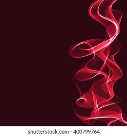 Abstract background with waved  ribbons