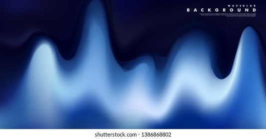 abstract background with waveforms and dark blue base colors