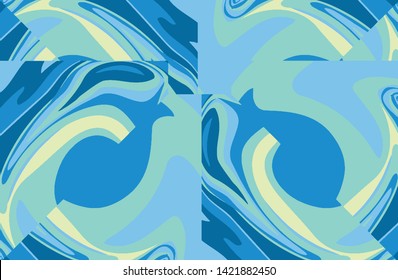 abstract background with waves and waves