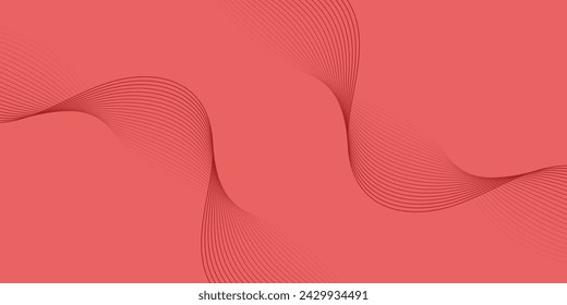 	
Abstract background with waves for banner. Medium banner size. Vector background with lines. Red gradient. Interior. Brochure, booklet. Valentine's Day. Women's Day