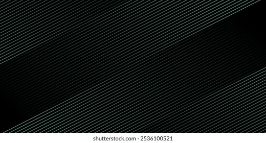 Fondo Abstractas con ondas para el Anuncio. Mediano tamaño de Anuncio. Fondo de Vector con líneas. Elemento para el diseño aislado en negro