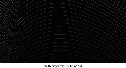 Fondo Abstractas con ondas para el Anuncio. Mediano tamaño de Anuncio. Fondo de Vector con líneas. Elemento para el diseño aislado en negro. Negro y colorido