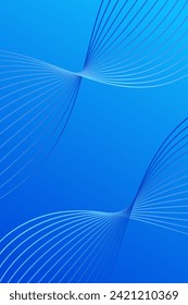 Fondo abstracto con olas para el cartel. Tamaño estándar del afiche. Fondo vectorial con líneas. Elemento para el diseño. Gradiente azul. Agua, océano, limpia. Folleto, folleto