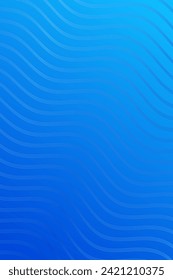Abstract background with waves for banner. Standart poster size. Vector background with lines. Element for design. Blue gradient. Water, ocean, clean. Brochure, booklet