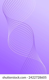 Fondo abstracto con olas para el cartel. Tamaño estándar del afiche. Fondo vectorial con líneas. Elemento para el diseño. Gradiente púrpura. Folleto, folleto. Verano, primavera, vacaciones