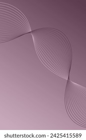 Abstract background with waves for banner. Standart poster size. Vector background with lines. Element for design. Purple gradient. Brochure, booklet