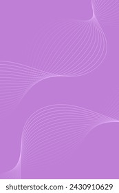 Abstract background with waves for banner. Standart poster size. Vector geometric background with lines. Element for design isolated on purple. Purple gradient. Brochure, booklet