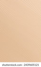 Fondo abstracto con ondas para banner. Tamaño de póster estándar. Fondo vectorial con líneas. Elemento para el diseño. Degradado beige y marrón. Folleto. Café, café