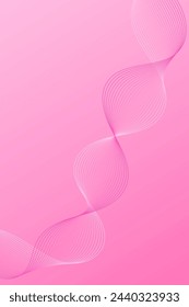 Abstrakter Hintergrund mit Wellen für Banner. Standardgröße des Posters. Vektorhintergrund mit Linien. Element für Design. Rosa Farbverlauf. Broschüre, Heft. Liebe, Hochzeit. Der Frauentag. Jungesellinnen-Party