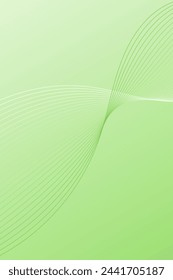Fondo abstracto con ondas para banner. Tamaño de póster estándar. Fondo vectorial con líneas. Elemento para el diseño. Degradado verde y blanco. Folleto. Eco, naturaleza, vegano