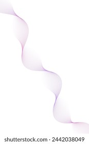 Abstract background with waves for banner. Standart poster size. Vector background with lines. Element for design isolated on white. Pink, purple and white gradient. Brochure, booklet. Summer, spring