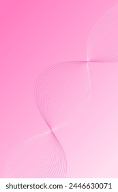 Abstract background with waves for banner. Standart poster size. Vector background with lines. Element for design. Pink gradient. Brochure, booklet. Summer, spring. Love, wedding. Mother's Day