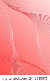 Abstract background with waves for banner. Standart poster size. Vector background with lines. Element for design. Red gradient. Brochure, booklet. Summer, spring. Love, wedding. Mother's Day