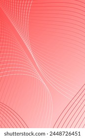 Abstract background with waves for banner. Standart poster size. Vector background with lines. Element for design. Red gradient. Brochure, booklet. Summer, spring. Love, wedding. Mother's Day