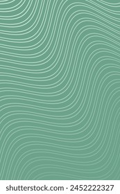 Fondo Abstractas con ondas para el Anuncio. Tamaño de póster estándar. Fondo de Vector con líneas. Elemento para el diseño. Degradado verde. Color oliva. Folleto. Eco, naturaleza, vegano