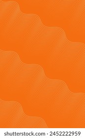 Abstract background with waves for banner. Standart poster size. Vector background with lines. Element for design. Orange gradient. Brochure, booklet. Summer, spring