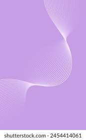 Abstract background with waves for banner. Standart poster size. Vector background with lines. Element for design isolated on purple. Purple gradient. Brochure, booklet. Summer, spring. Mother's Day