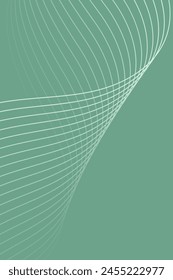 Fondo Abstractas con ondas para el Anuncio. Tamaño de póster estándar. Fondo de Vector con líneas. Elemento para el diseño. Degradado verde. Color oliva. Folleto. Eco, naturaleza, vegano