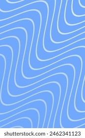Abstract background with waves for banner. Standart poster size. Vector background with lines. Element for design isolated on blue. Blue gradient. Brochure, booklet. Summer, spring. Ocean, water