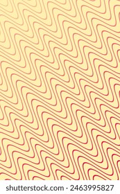 Abstract background with waves for banner. Standart poster size. Vector background with lines. Element for design isolated on yellow. Red and yellow gradient. Brochure, booklet. Summer, spring