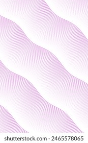 Abstract background with waves for banner. Standart poster size. Vector background with lines. Element for design isolated. Pink and white gradient. Brochure, booklet. Summer, spring. Valentine's Day