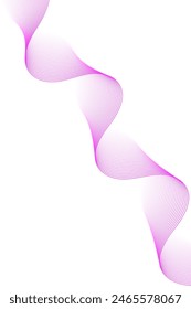 Abstract background with waves for banner. Standart poster size. Vector background with lines. Element for design isolated. Pink and white gradient. Brochure, booklet. Summer, spring. Valentine's Day