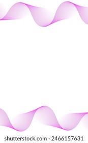 Abstract background with waves for banner. Standart poster size. Vector background with lines. Element for design isolated. Pink and white gradient. Brochure, booklet. Summer, spring. Valentine's Day