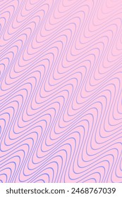 Fondo Abstractas con ondas para el Anuncio. Tamaño de póster estándar. Fondo de Vector con líneas. Elemento para diseño aislado en rosa. Degradado rosa y azul. Folleto. Verano, primavera