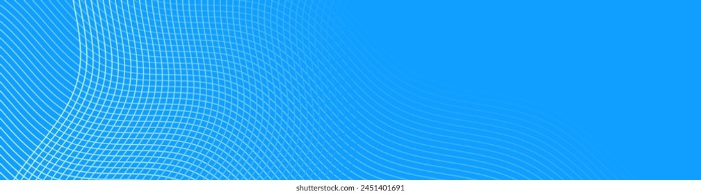 Fondo Abstractas con ondas para el Anuncio. Tamaño del Anuncio de Web. Fondo de Vector con líneas. Elemento para diseño aislado en azul. Degradado azul. Primavera, verano, invierno. Agua, océano