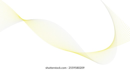 Abstract background with waves for banner.Stylized line art background. Vector background with lines isolated on white and orange gradient. Curved wavy line, smooth stripe.