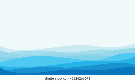 Abstract background with waves in blue tones for websites and graphic resources.