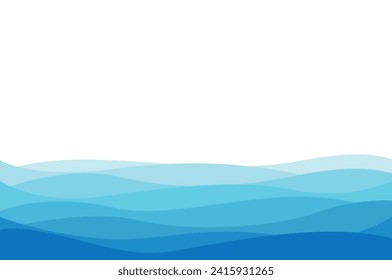 Abstract background with waves in blue tones for websites, blogs and graphic resources.