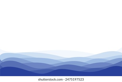 Abstract background with waves in blue tones for website decoration and graphic resources.