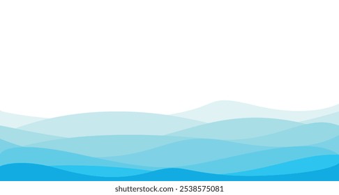 Fundo abstrato com ondas em tons azuis para sites e recursos gráficos.