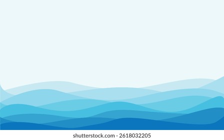 Abstract background with waves in blue tones for websites and graphic resources.