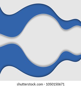Abstract background with waves. Blue and white stripes. Abstract wavy background.